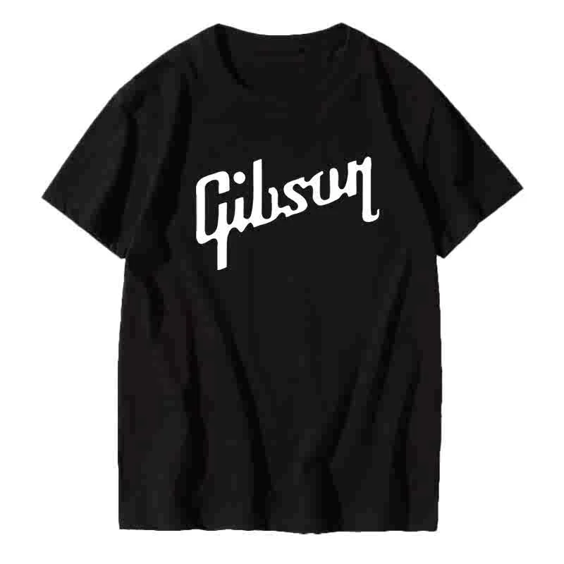 American Gibson Gibson Guitar Big G Rock Band Music Women Cotton Half Sleeve Clothes Short Sleeve T-Shirt