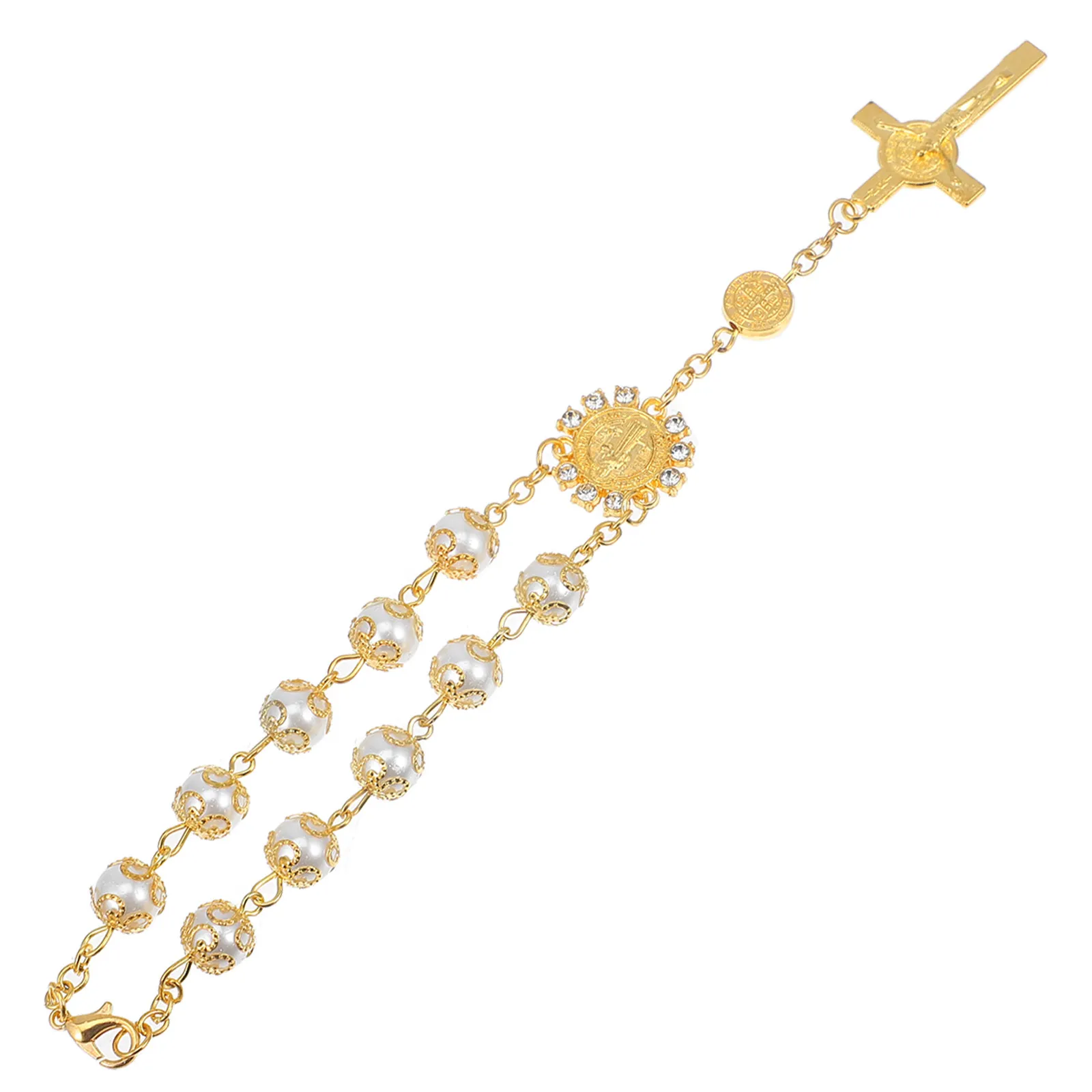 

Автомобильный кулон-розарий для зеркала заднего вида, подвеска-крест из алюминиевого сплава, элегантное и изысканное украшение для интерьера автомобиля