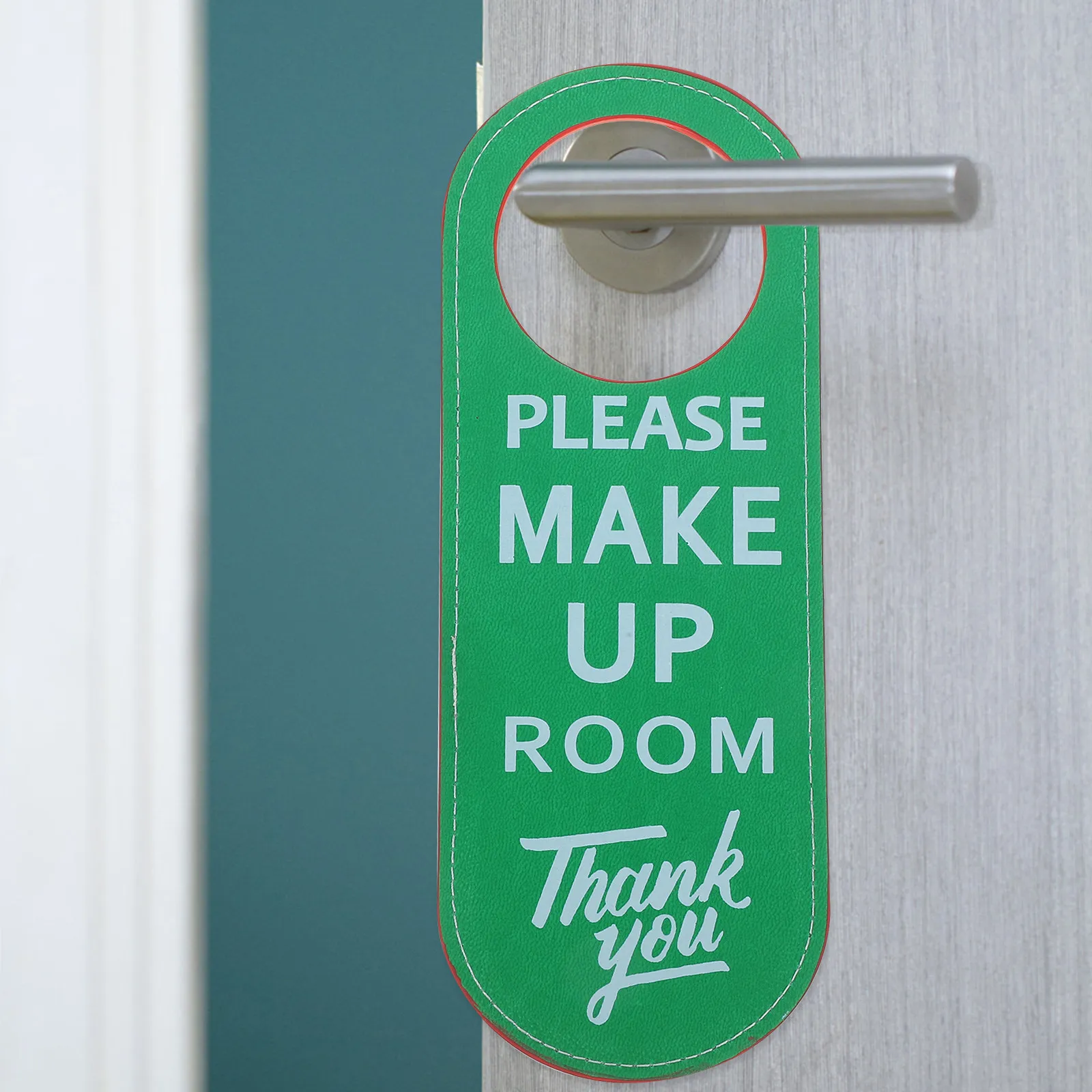 Do Not Disturb Sign Please Knock Door Sign Double Sided Hotel Door Hanger Reversible Wear Resistant Stitched Edge Long