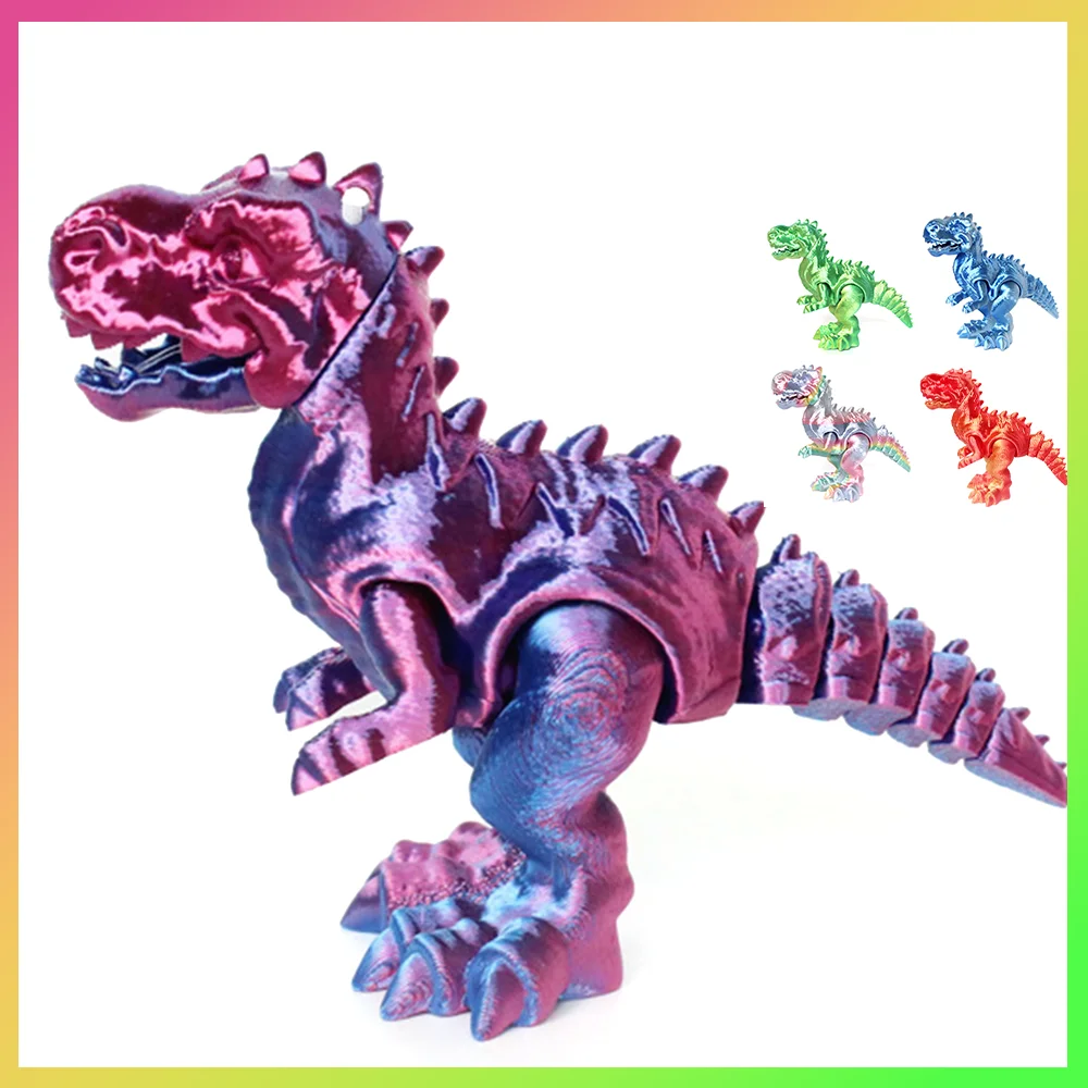 3D Printed Toys Tyrannosaurus Rex Figures Multi-joint Model Ornament Realistic Decorations Relieving Desktop Novelty Kids Gifts