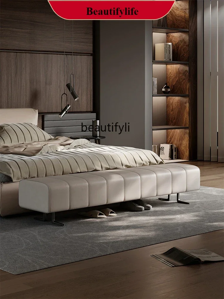 

D132 Italian Bedroom Bed End Stool Light Luxury Sofa Stool Household Shoe Changing Stool Entrance Doorway Footstool Cloakroom