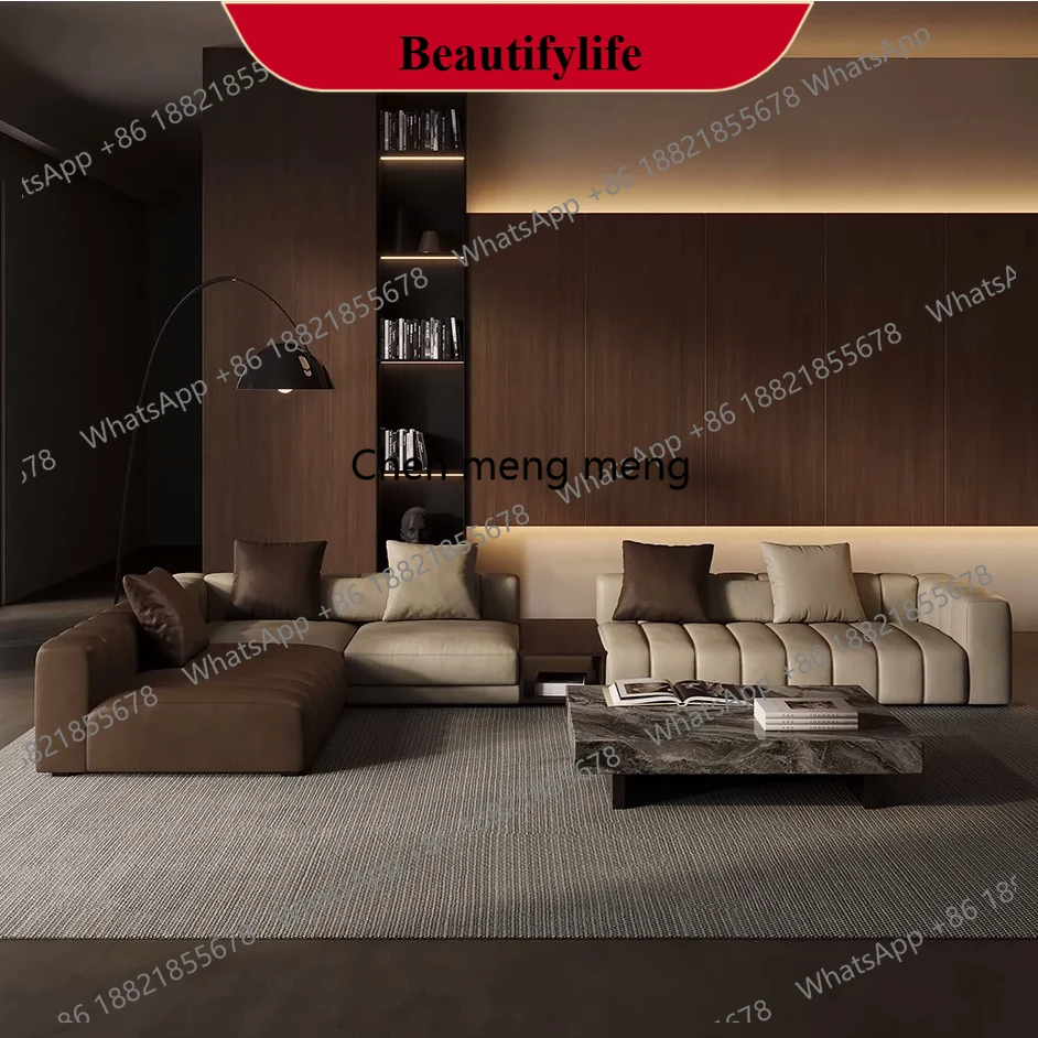 Sofá Moderno EE182, Económico, Grande, Color Marrón, Cómodo, Diseño Europeo, Sofá de Dos Plazas, Diván, Mueble para Lectura, Salón, Hogar
