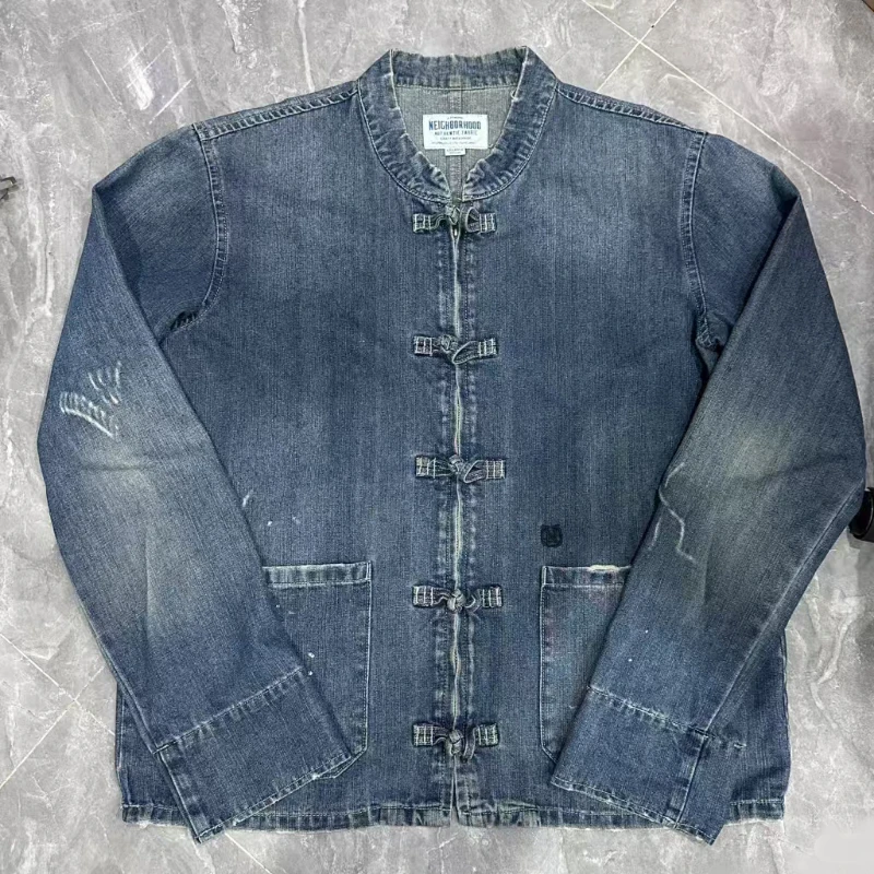 Original Tag NEIGHBORHOOD Denim Jacket Original Chinese Style Elements Primary Color Denim NBHD Top