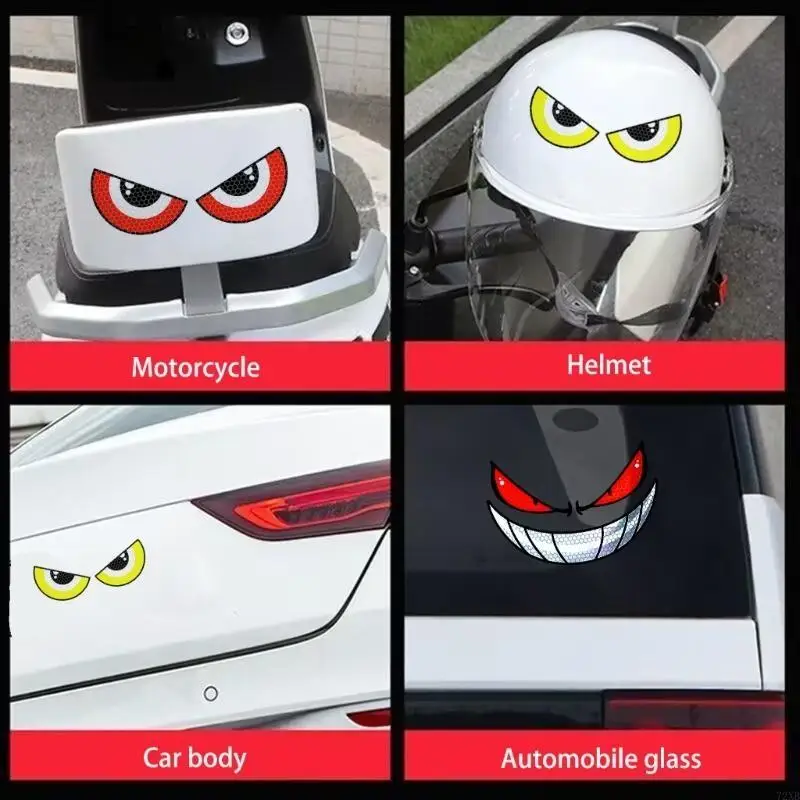 Raised Evil Eyes Car Sticker Decorative Sticker Waterproof Motorbike Accessory 72XB