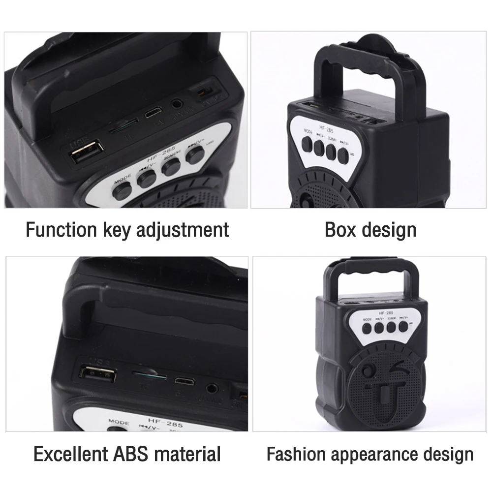 Caixa de som sem fio bluetooth alto-falante portátil música ao ar livre baixo estéreo subwoofer soundbar apoio aux tf cartão