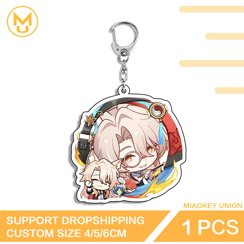 Honkai Star Rail Jiao Qiu Pretty Fashion Artistic Enchanting Acrylic Keyring Waterproof Anime Jewelry Accessories Gifts