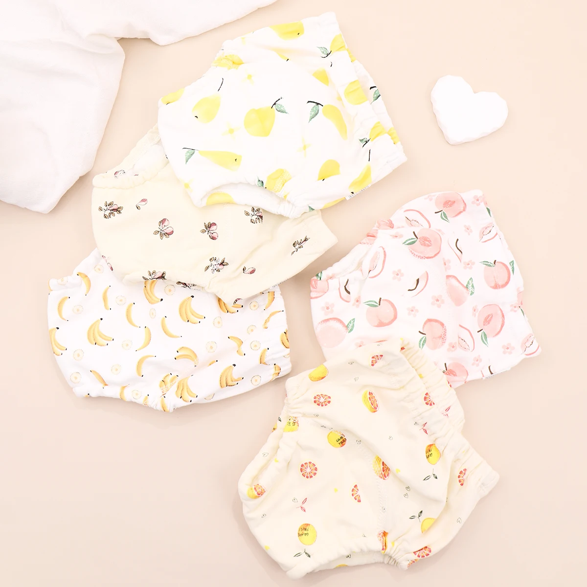 Baby Reusable Diapers Thickening Layer Waterproof Reusable Cotton Diapers Breathable Training Shorts Underwear Cloth Pants