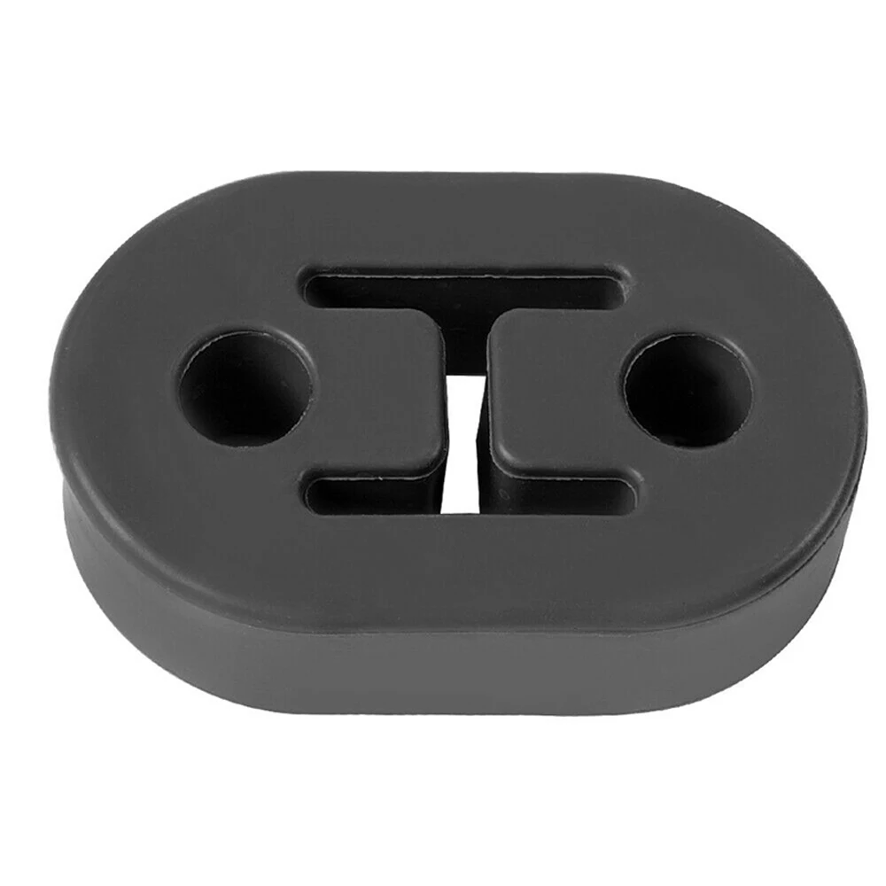 2Pcs Black Polyurethane Auto Car Exhaust Muffler Hangers Mount Bracket 2 Holes Rubber Mount Universal Car Auto Accessories