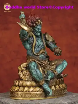 100% ručně vyráběná měděná socha Gonpo Mahakala Mammon Bodhisattvy, bronzová socha Buddhy, exorcismus přináší bohatství 8 nejlepší prodej socha mamonu - №1