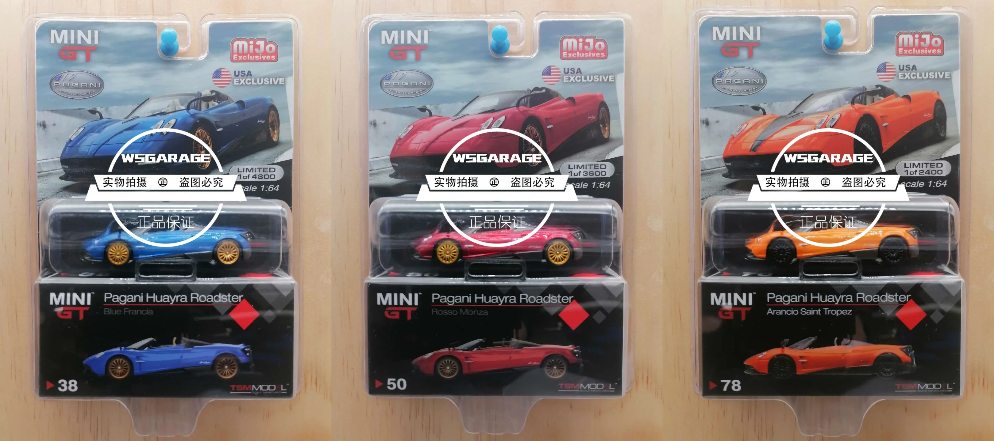 

Mini GT 1:64 Pagani series Huayra zonda F Rosso Dubai Roadster Collection of die-cast alloy car model ornaments