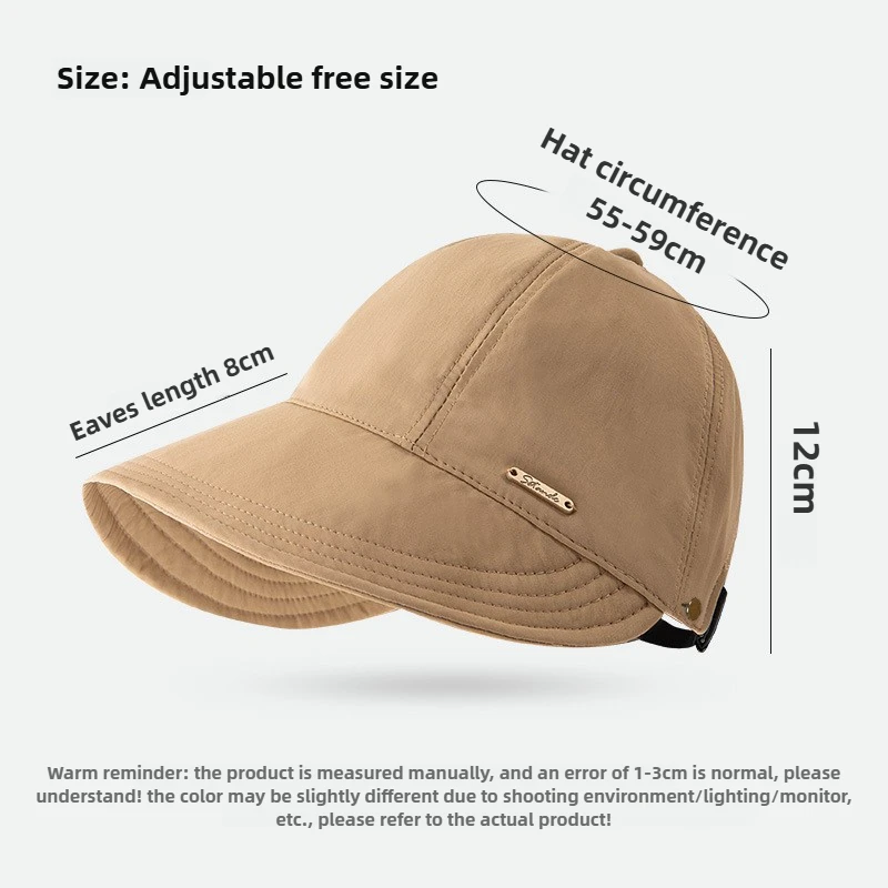 Damen Faltbarer Sonnenhut Sommer Outdoor Strand Fischerhut Sonnenschutz UV-Schutz Kappe Verstellbare Baumwolle Breite Krempe Bucket Caps – Detail 10