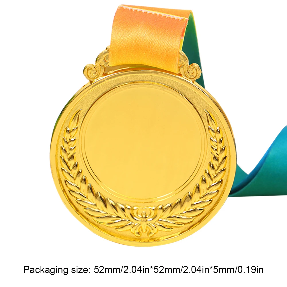 

10Pcs Gold/Silver/Bronze Medal Award Medals with Neck Ribbon Sports Rewards 5.2cm Metal Winner Medals for Marathon Ball Games