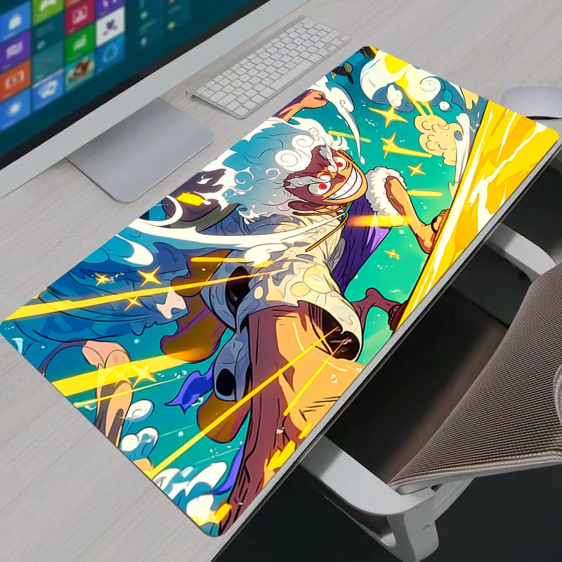 Computer Leather Mouse Pad Gamer Mouse Pads Large Gaming Mousepad XXL Mouse Pads One Piece Luffy Desk Mause Pad Keyboard Mouse