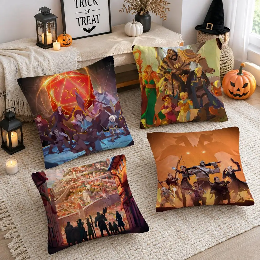 The L-Legend Of Vox M-Machina Cushion Cover Plush Decorative Pillow Case With Hidden Zipper Cutecore Room Decor For Home