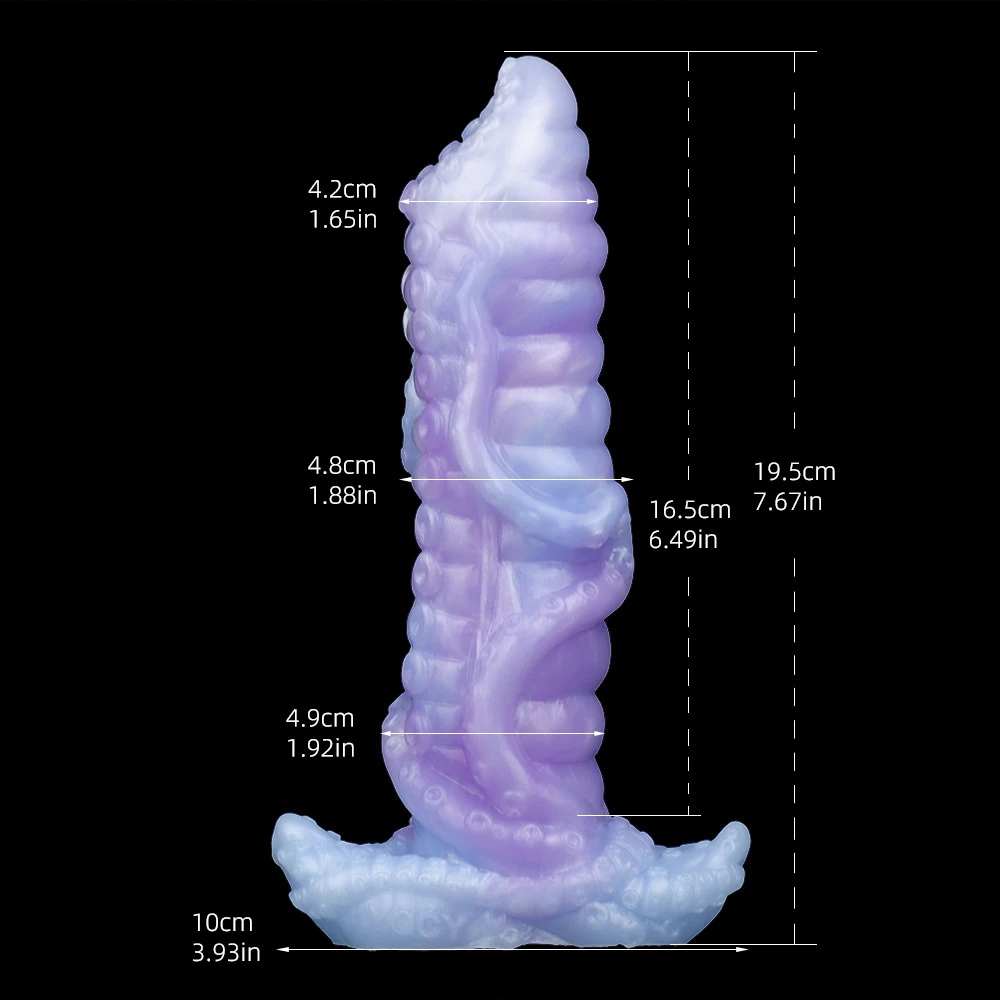 LUUK Octopuses Ovipositor Dildo Realistic Ovipositor Shape Tentacle Dildo Silicone Anal Plug Sex Toys for Women Men