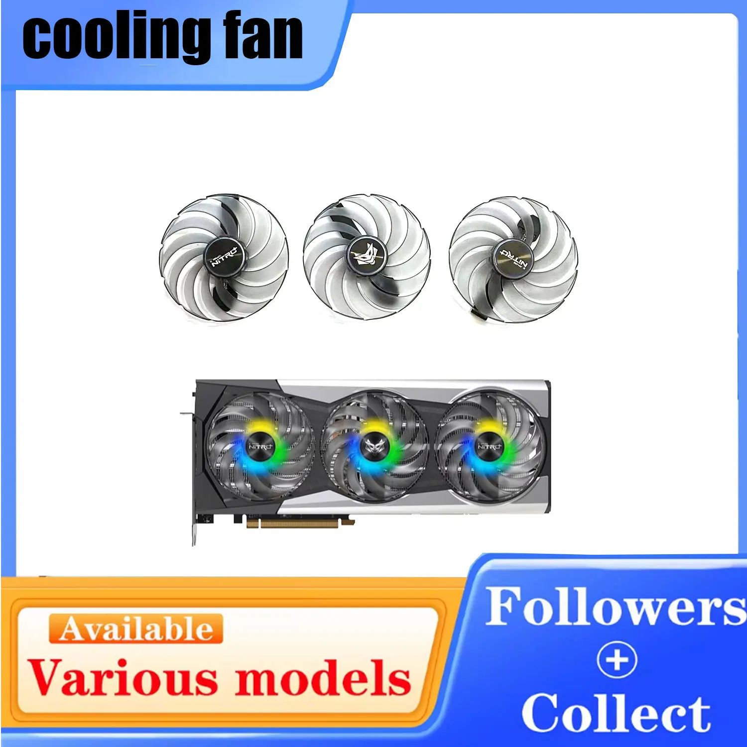 New 95MM 6PIN FDC10U12D9-C RX 6900 XT GPU Fan for Sapphire NITRO+ AMD Radeon RX 6900 XT SE Graphics Card