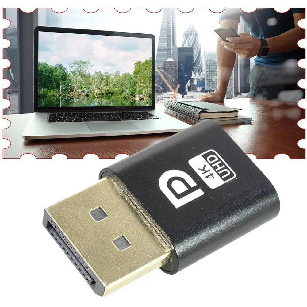 

DP Dummy Plug Virtual Display Adapter DP Displayport Virtual Display Headless Emulator 4K Accessories For Video Card