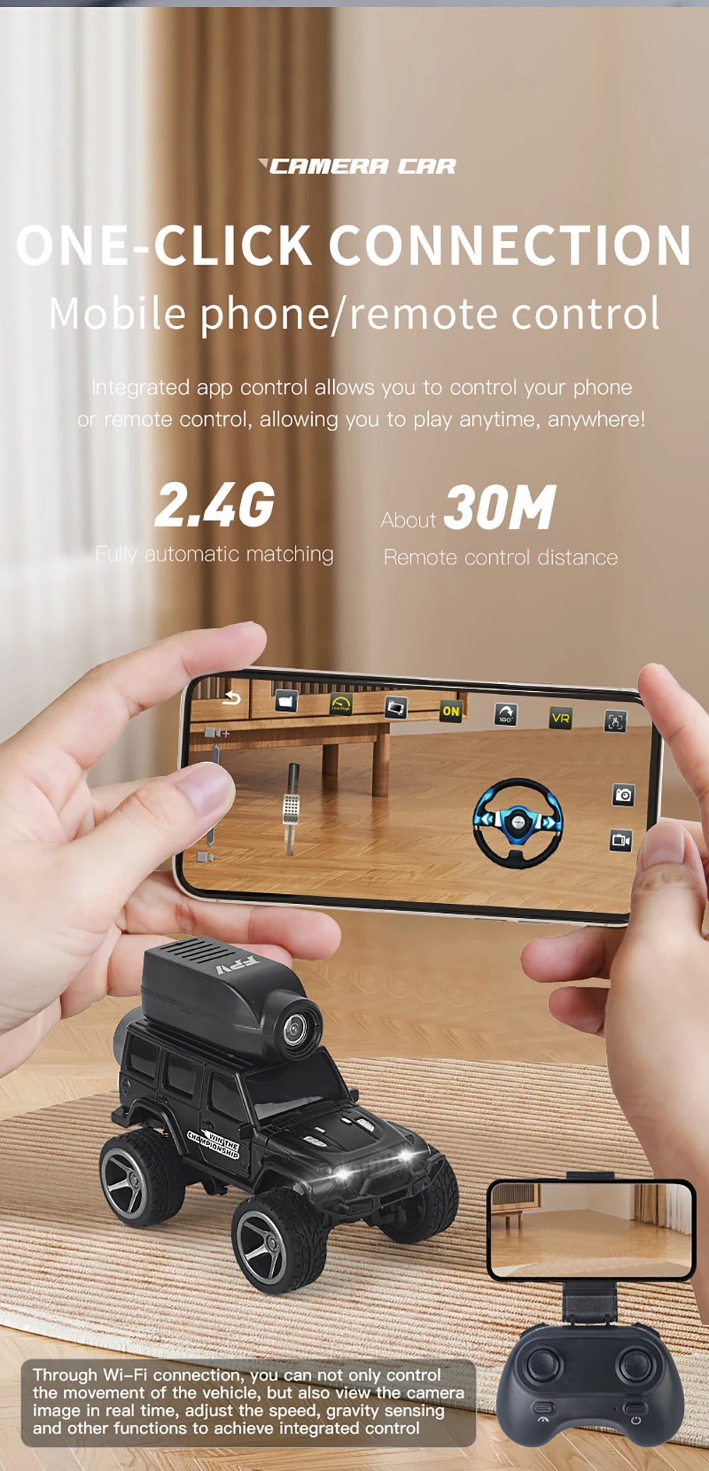 9IMOD KF32 1:64 Alloy Video RC Crawler 2.4G with 720P Camera for Kids Adults