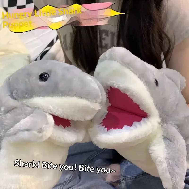 لعبة دمية يد القرش القطيفة مع فم متحرك لعب الأدوار التفاعلية دمية قفاز للأطفال هدية تعليمية ممتعة للأولاد والبنات #2