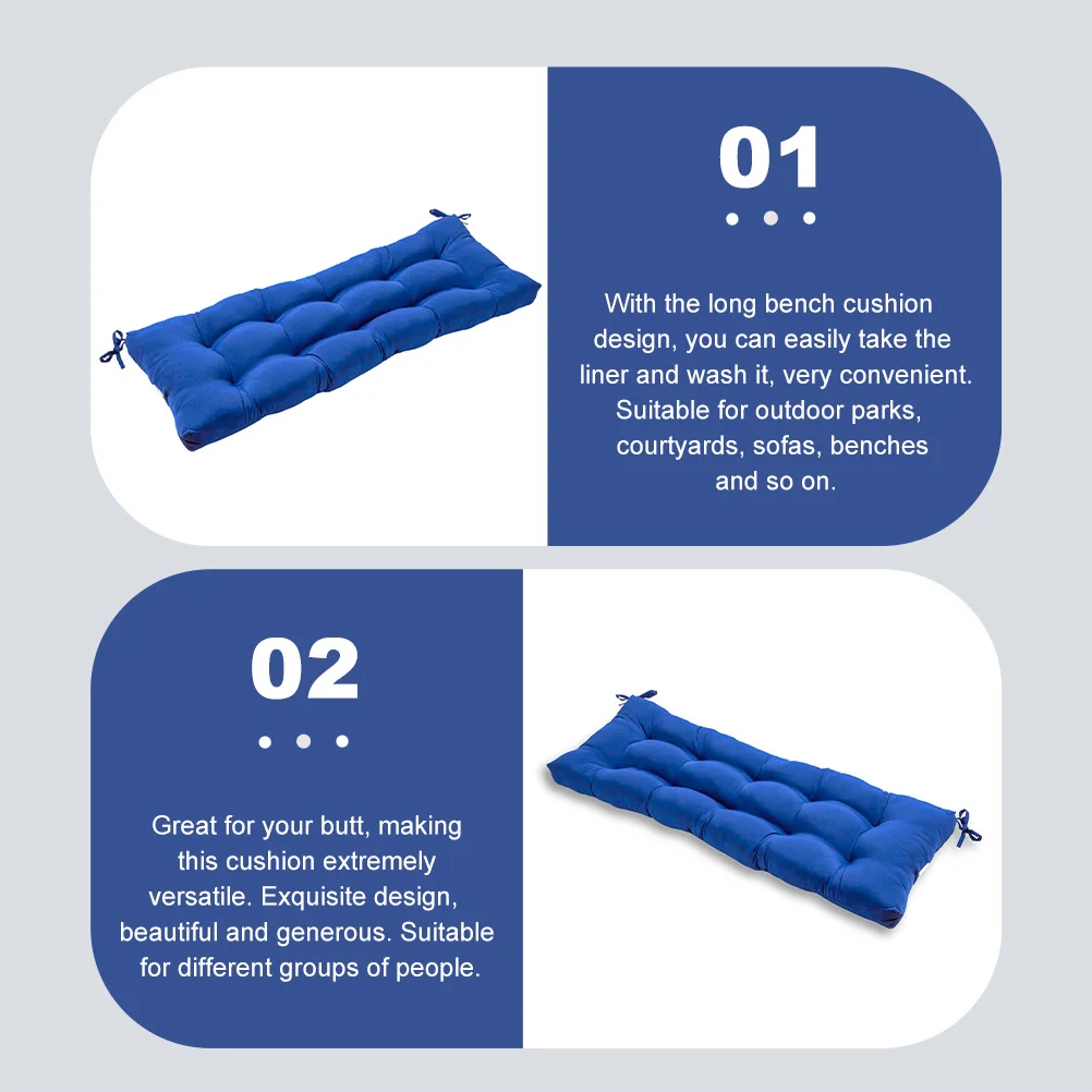 

Durable Outdoor Bench Cushion Park Garden Stool Cushion Home Seat Pad Breathable Easy to Clean for Patio Sofa Bench Pad