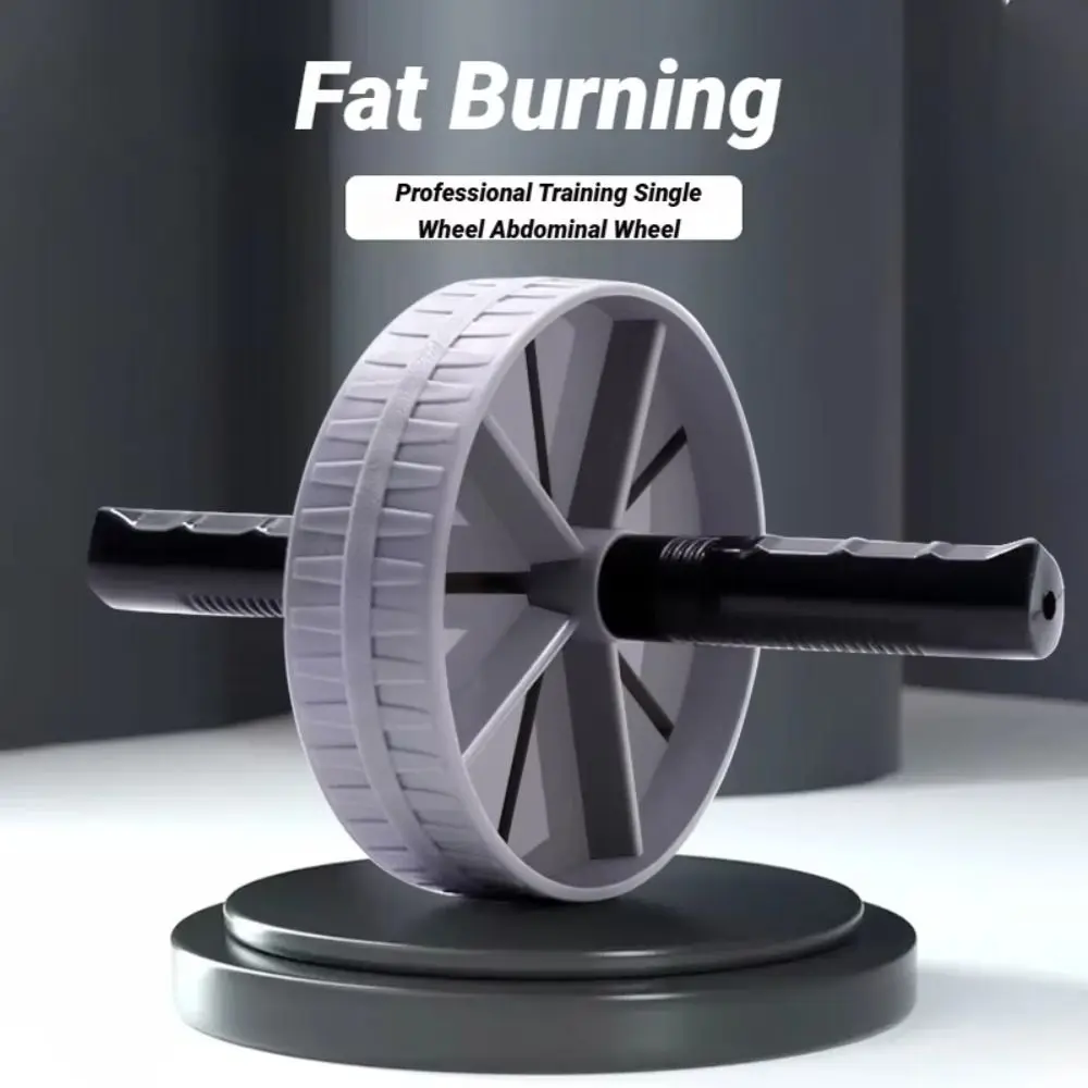 Strong Load Bearing Abdominal Workout Roller Single Wheel Non-slip AB Roller No Noise Thicken Abdominal Exercise Wheel Beginners