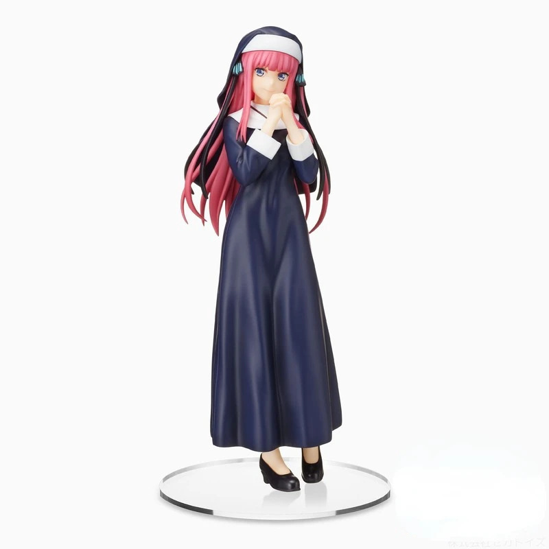 100% originale: Kawaii girl Nakano Nino Nun dress 21cm PVC Action Figure Anime Figure Model Toy Figure Collection Doll Gift