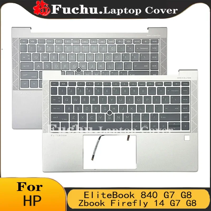 New US Keyboard For HP EliteBook 840 G7 G8 Zbook Firefly 14 G7 G8 Lapotp Palmrest Top Cover Upper Case with Backlight Keyboard