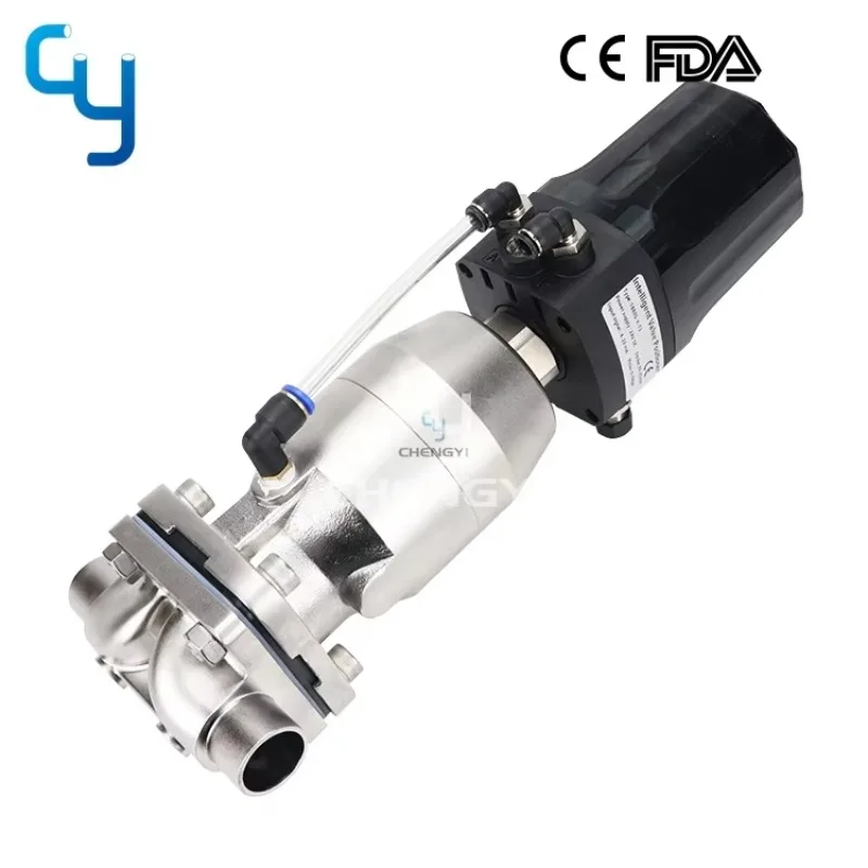 

Bio Pharmaceutical Aseptic Pneumatic Diaphragm Valve with PID Proportional Intelligent Adjusting Positioner for Flow Control