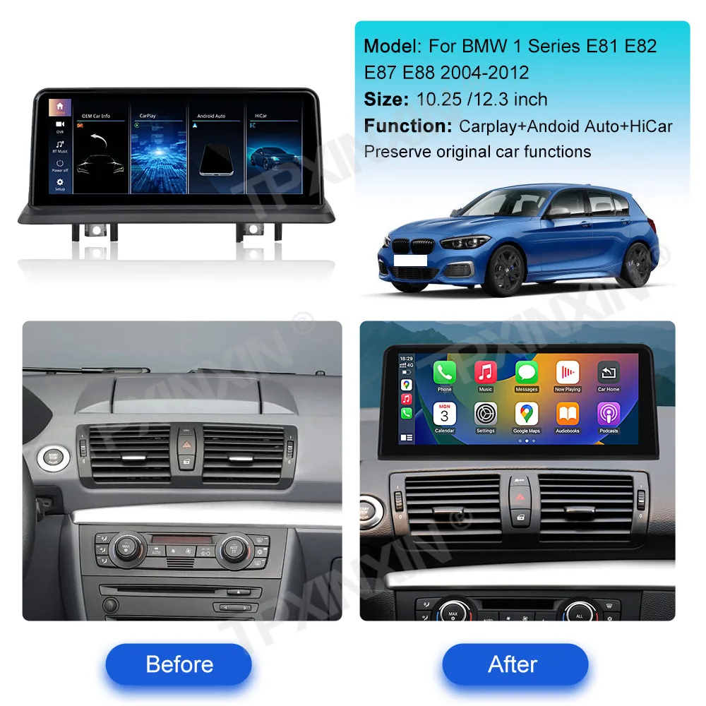 

For BMW 1 Series E81 E82 E87 E88 2004~2012 Linux Car Radio Stereo Carplay Automotive Multimedia Player GPS Navigation Head Unit