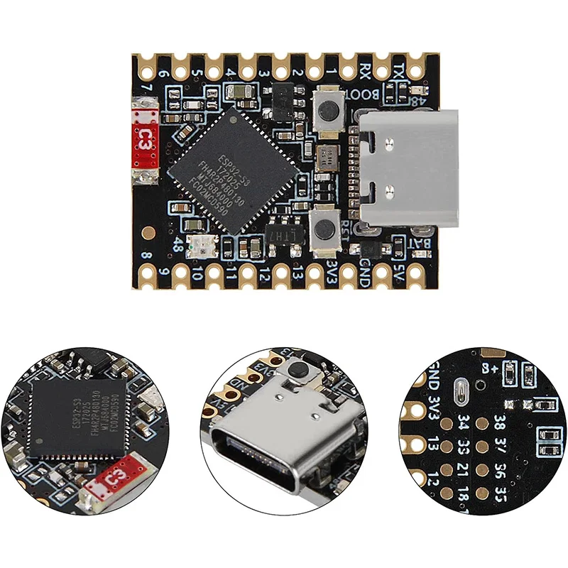 ESP32-S3 Supermini Development Board WiFi Bluetooth 5.0 Ultra-Small Size ESP32 S3 ESP32-S3FH4R2 For Arduino For Micropython