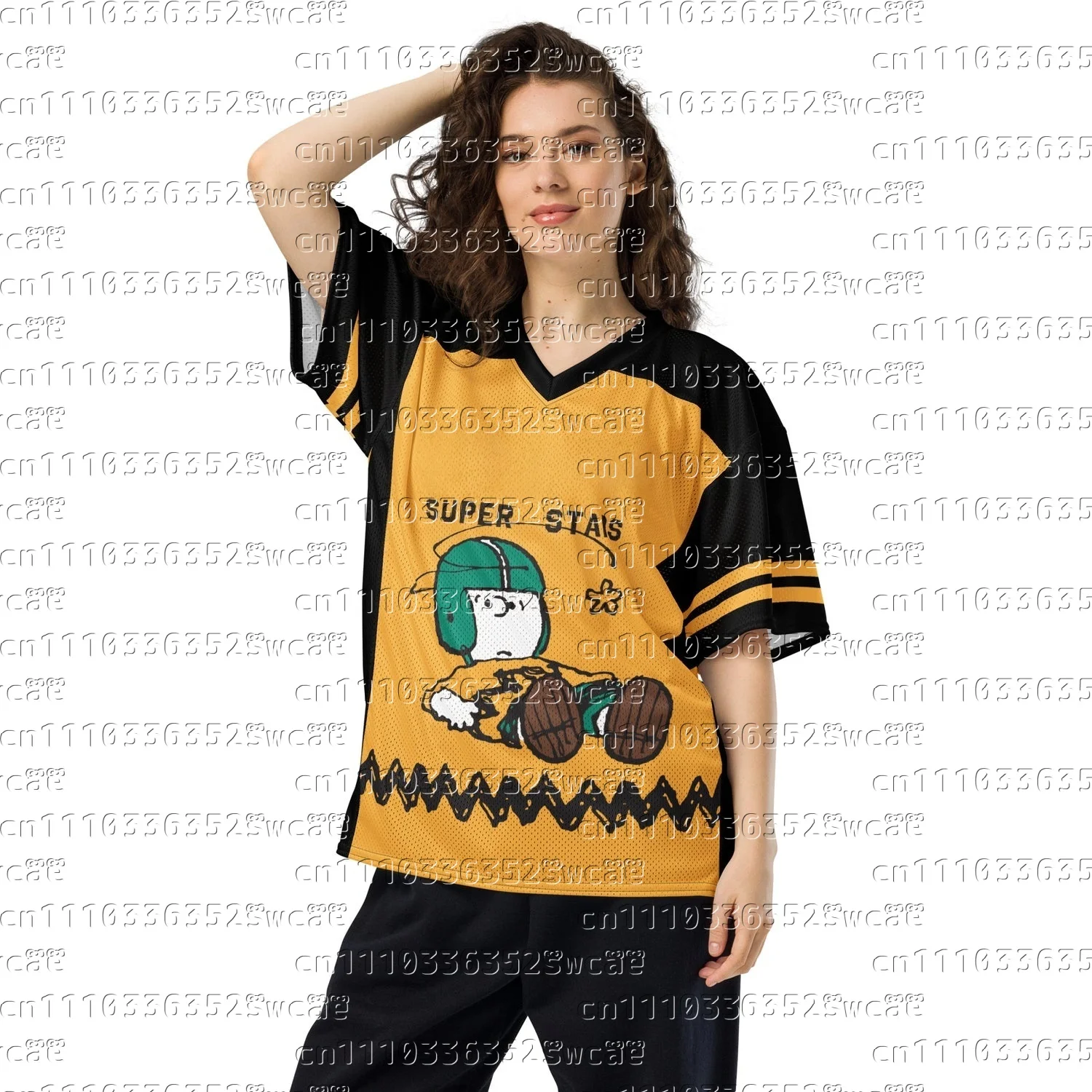 2026 Potdemiel Brand Jersey Animation Snoopy Theme Summer Oversized T-shirt Adult T-shirt Family Matching