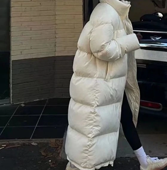 

2025 Model Long-sleeved Knee-length Cotton Coat with Added Thickness - Winter Cotton Jacket Outerwear