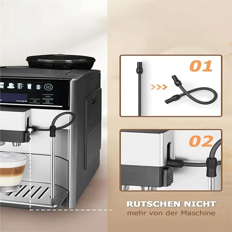 A83G-3Pcs Coffee Machine Milk Frother Hose Set, Silicone Milk Tube Kit For Automatic Coffee Machines