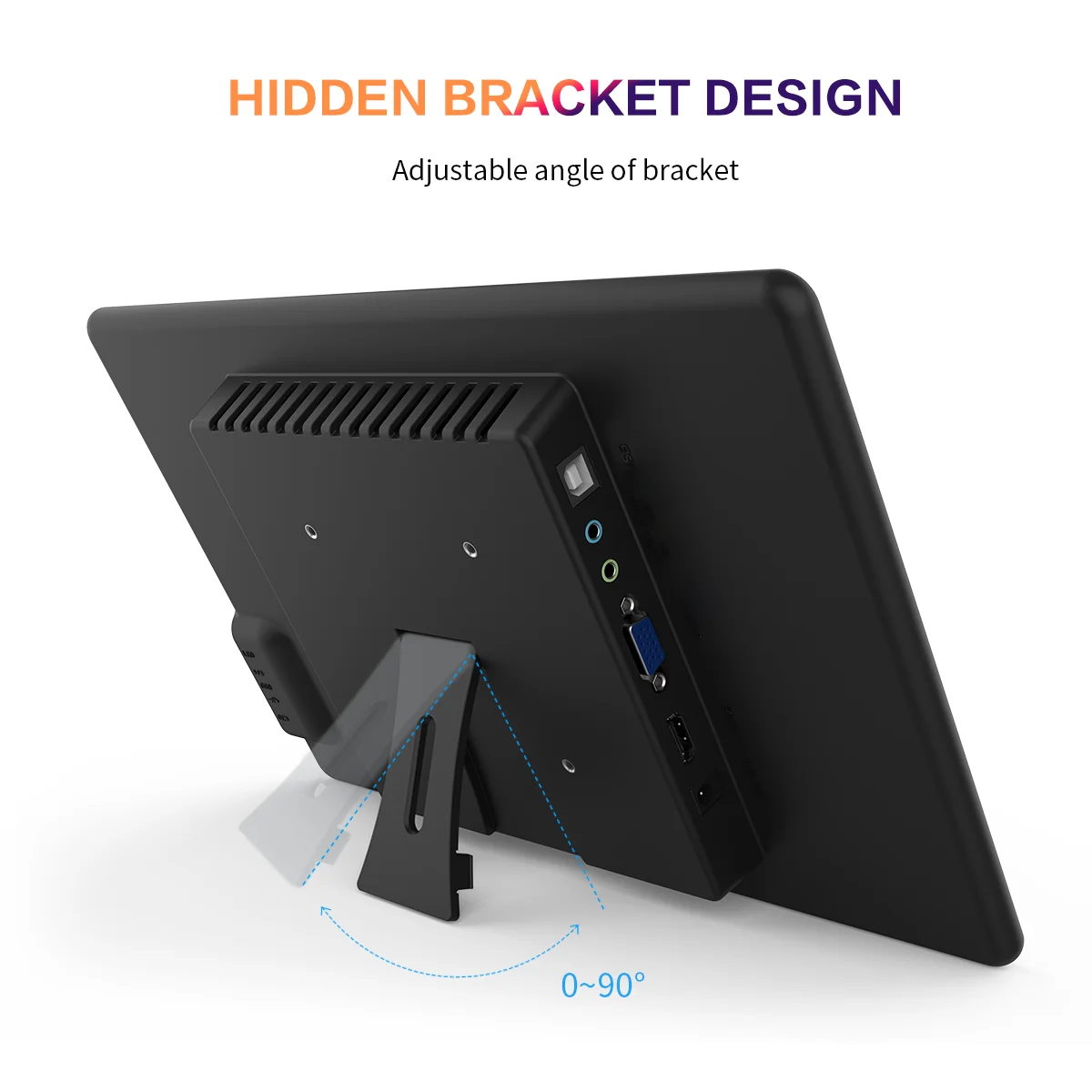 Big Save USA Stock Touchscreen Monitor 13.3 "60Hz 1920x1080 Schermo LCD da gioco Altoparlante HDMI per Xbox VESA 75*75mm per PC