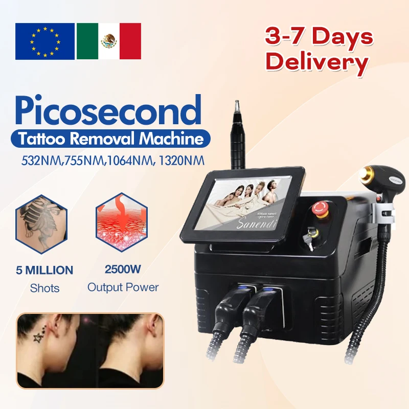 2 in 1 Nd Yag Tattoo Remover Picosecond Laser Tattoo Removal  Machine Diode Professional Hair 808nm Painless 2024 Portable