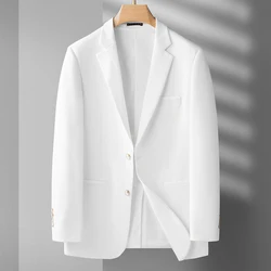 (XL-7XL) 2024 New White Plus Fat and Large Men's Suit Loose Stylish Handsome Business Formal Single West Casual Suit Jacket