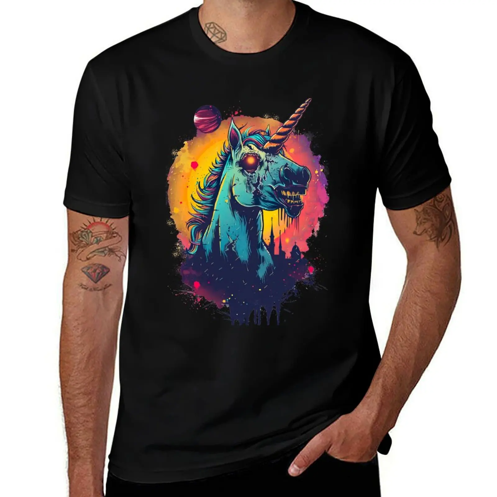 

Zombie Unicorn (Zombiecorn) T-Shirt luxury clothing labubu Anime t-shirt graphic shirts Aesthetic clothing clothes for men