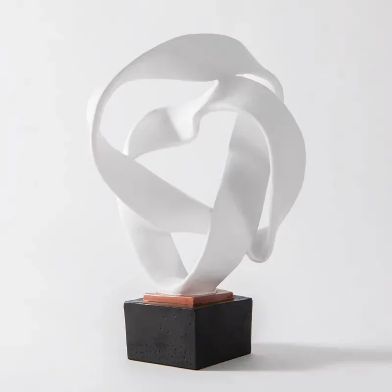 Nordic Abstract Resin Ribbon Ornament Model Room Bedroom Study Living Room Dining Room Accessories