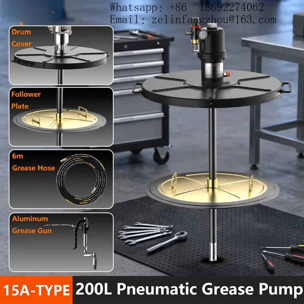 CAVITT 200L High Pressure Pneumatic Grease Pump Customizable Lubrication System Oil Grease Transfer Heavy Duty Kit OEM