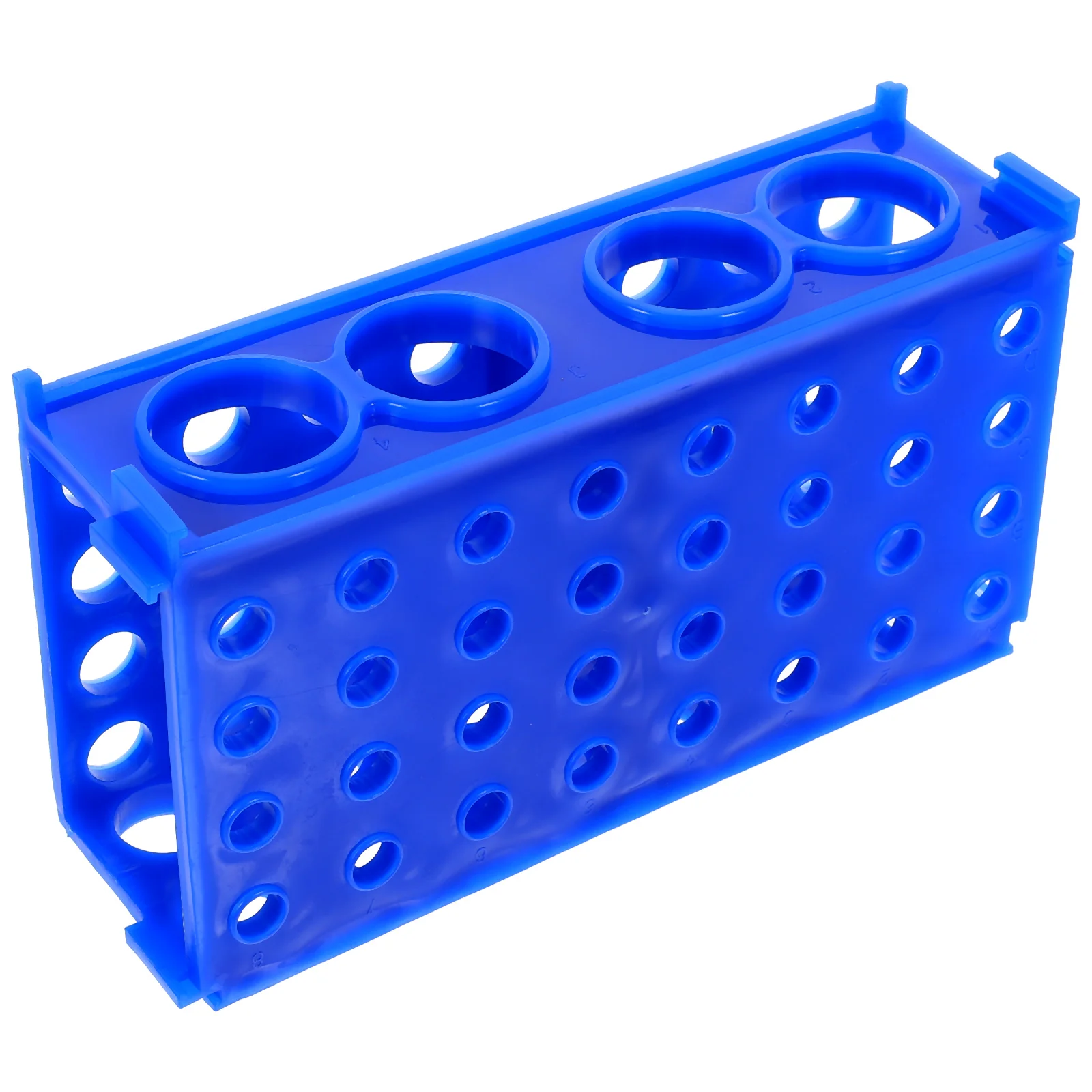 Tubos de ensaio de rack de tubo de centrífuga, exibição de armazenamento de amostragem, azul celeste para organizador de laboratório