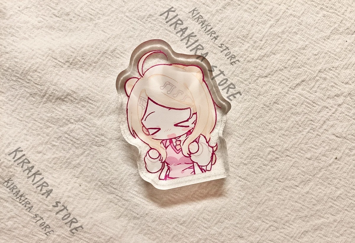 Danganronpa Kaede Akamatsu Saihara Shuichi شارة أنيمي بروش الاكريليك الدائمة تأثيري شعار تذكرة كعب دبوس الصدر مجموعة الهدايا