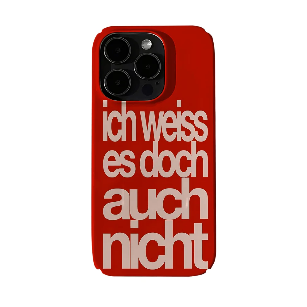 Capa de Celular Criativa com Letras em Inglês para iPhone 17 16 15 14 13 12 11 Air Pro Max X XS XR XS Max 7 8 Plus, Capa Rígida de PC com Película Brilhante