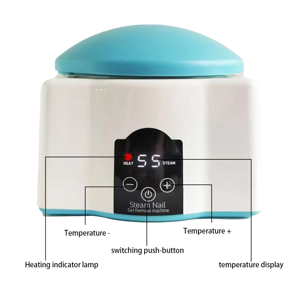 Kit macchina per la rimozione dello smalto a vapore per la rimozione dello smalto per unghie in gel Dispositivo portatile per la rimozione dello smalto a vapore per lo smalto