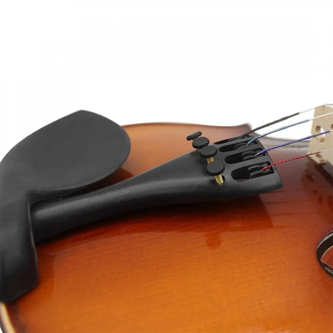 3/4 4/4 Violin Parts Kit with Aluminum Alloy Tailpiece 4 Fine Tuners and Tail Rope High strength and toughness