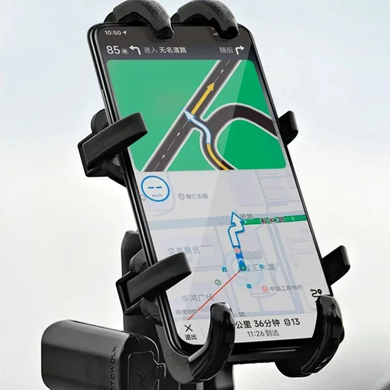 Motorcycle Phone Holder USB Charging Cradle 3.0 Quick Charger GPS Moto Handlebar Rearview Mirror Mount Bracket for Cellphones - view 4