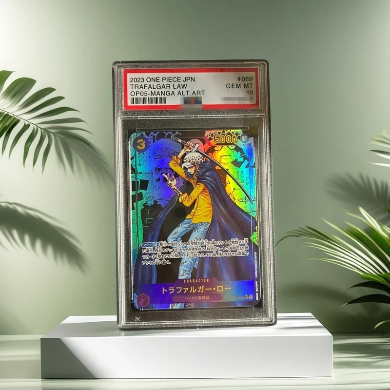 

DIY 2023 ONE PIECE JAPANESE OP05-AWAKENING OF THE NEW ERA #069 TRAFALGAR LAW MANGA ALTERNATE ART Grade 10 Collection Card