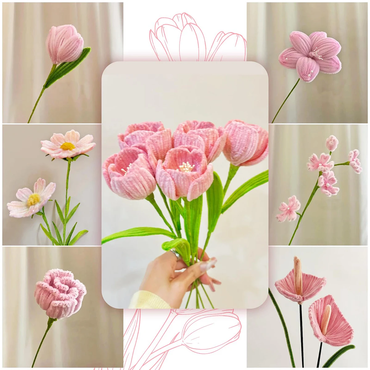 300 шт. Jumbo-очистители труб разных цветов — 12-дюймовые гибкие стержни для STEM-активных средств/класса, художественных принадлежностей