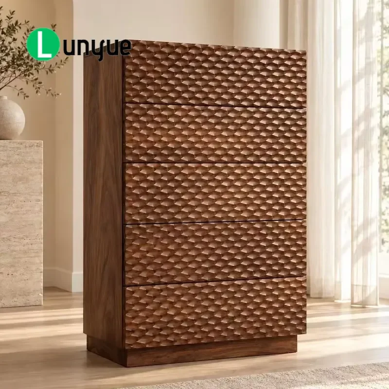 Custom Solid Wood Geometric Locker Designer Niche Storage Cabinet Creative Home Decor Furniture
