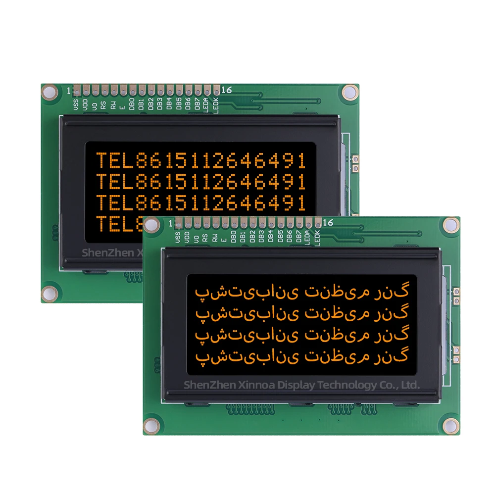 شاشة LCD ذات طابع فارسي ، فيلم أسود BTN ، جهاز تحكم أزرق جليدي ، إمداد مستقر ، لغة متعددة ، AIP31066 ، 1604A