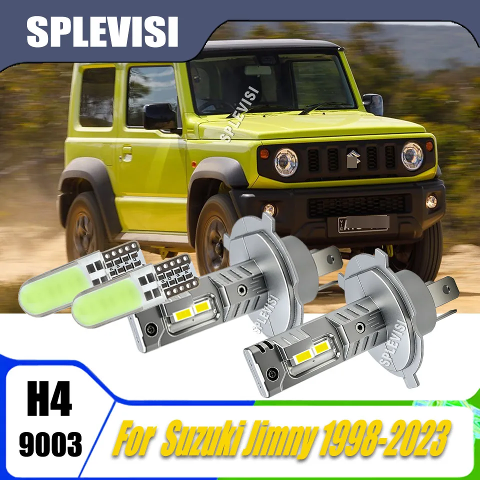 H4 Car LED White Headlamps emit a bright white light enhances contrast For Suzuki Jimny 1998 1999 2000 2001 2002 2003 2004-2023